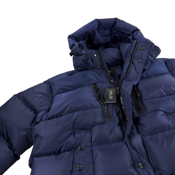 Ralph Lauren RLX Garston Hooded Down Puffer Ski Jacket Mens XXL Navy NWT - Picture 2 of 13